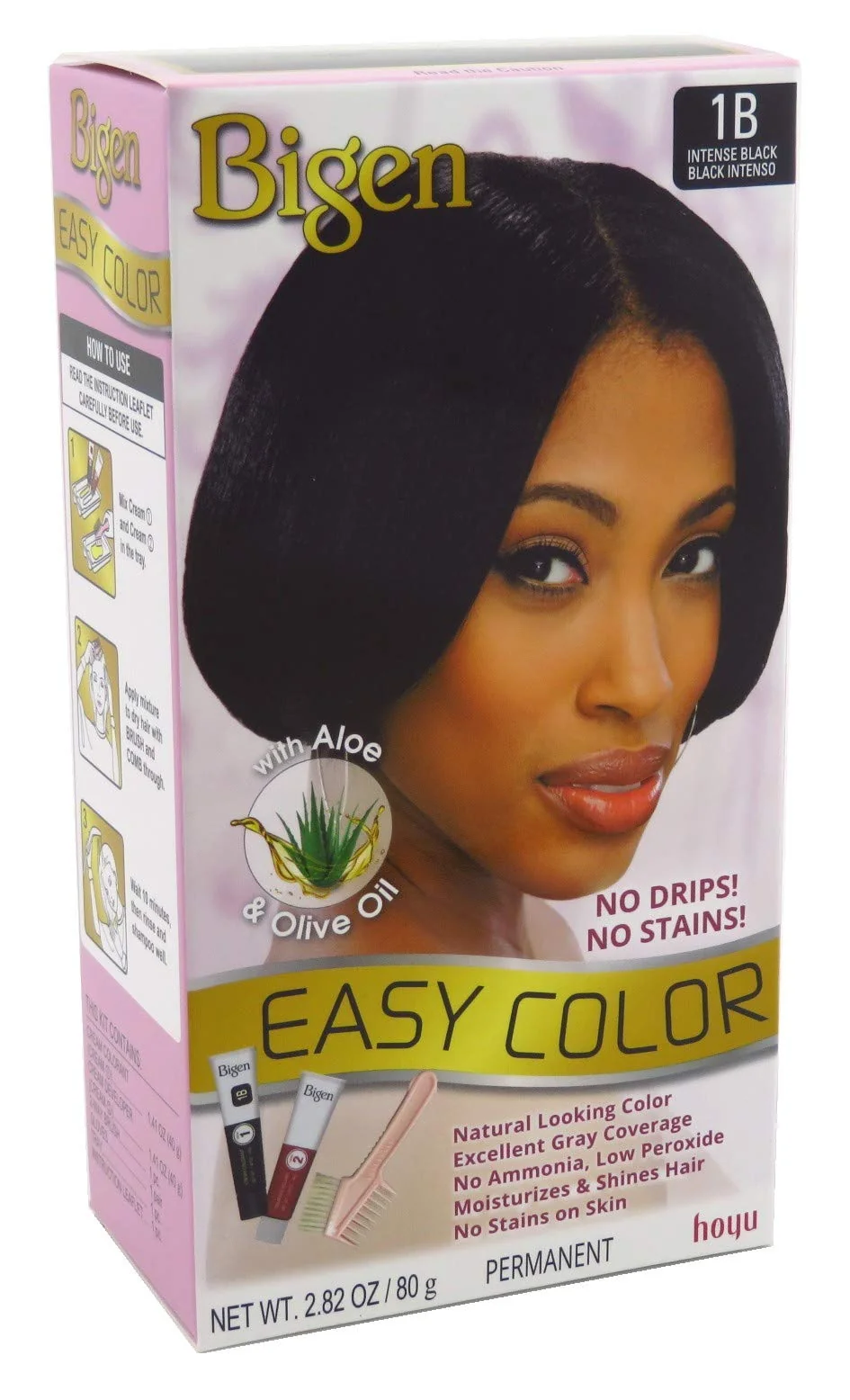 Environmentally Friendly Bigen Easy Color 1B Intense Black 2.82 Ounce 6 Pack Outstanding