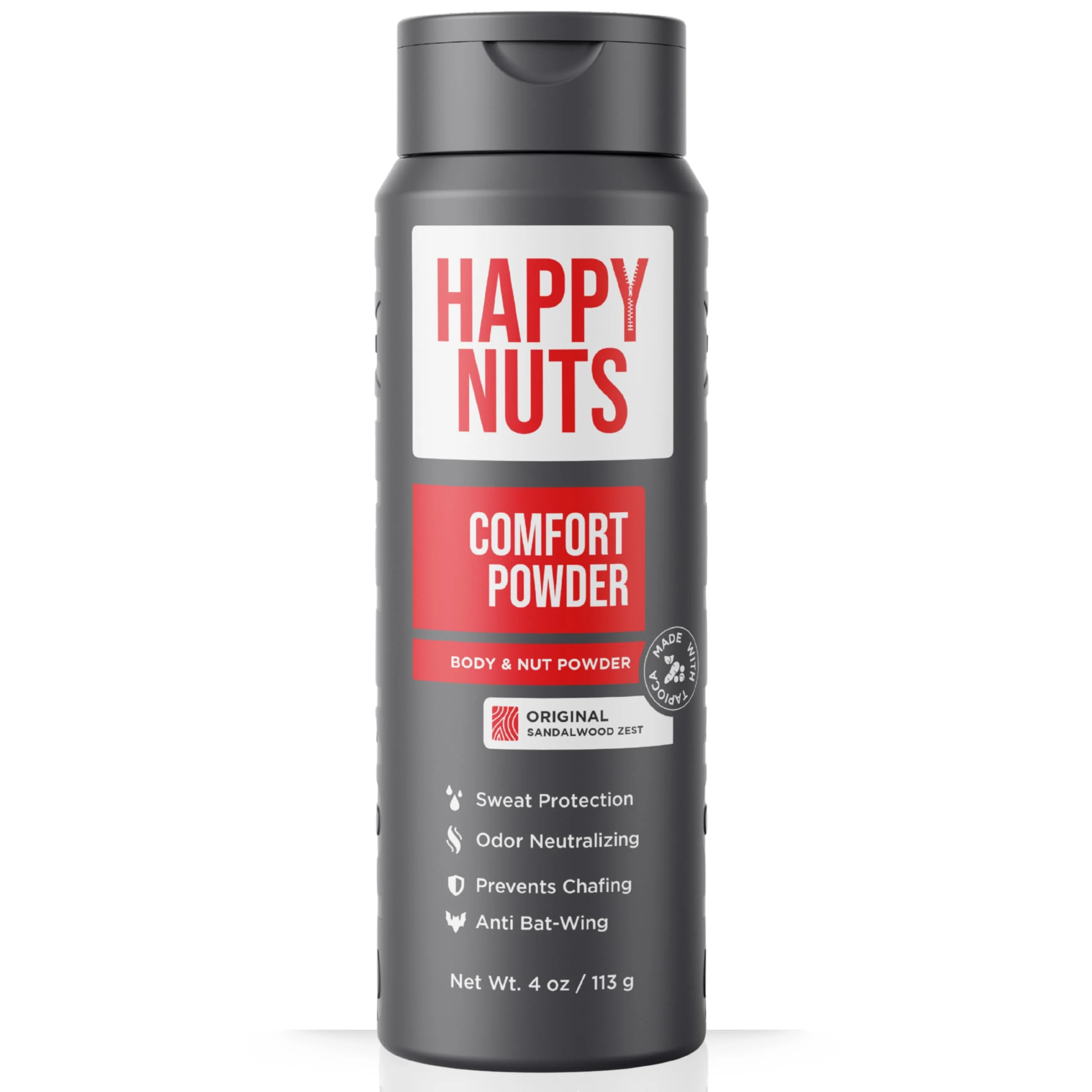 Trusted HAPPY NUTS Comfort Powder Deodorant For Men Anti-Chafing Sweat and Odor Control for Jock Itch Aluminum- Gift for Men's Private Parts Modern