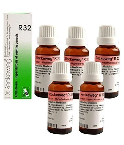 Comfortable 5 Pack X Dr.Reckeweg-Germany R32- Excessive Perspiration -- Shipping by FedEx Luxury