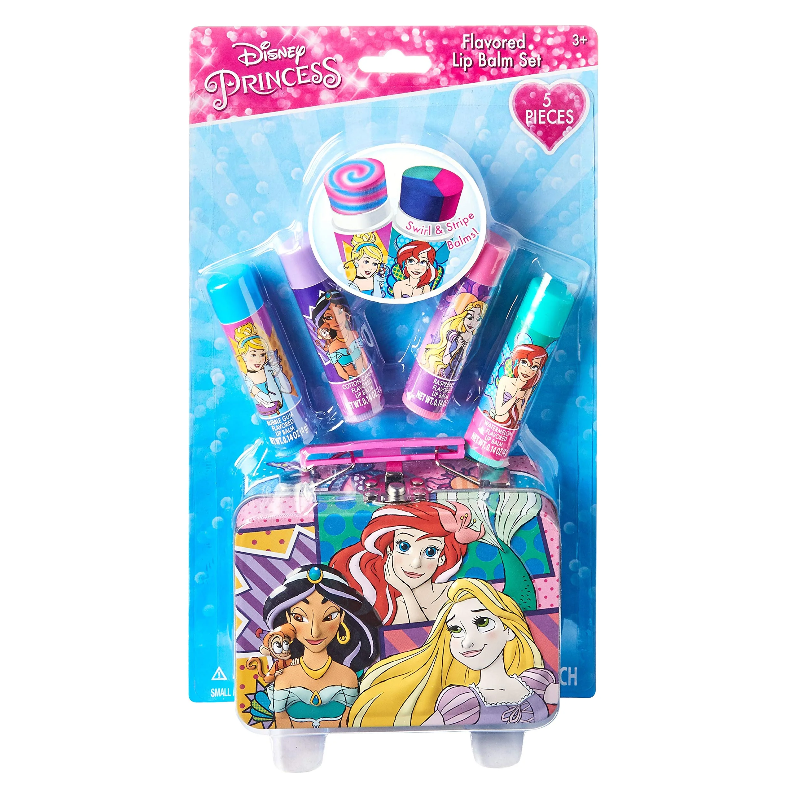 Eco-Friendly Princess 5-Piece Kids Lip Balm Tin Stocking Stuffer Gift Set Product Name Environmentally Friendly