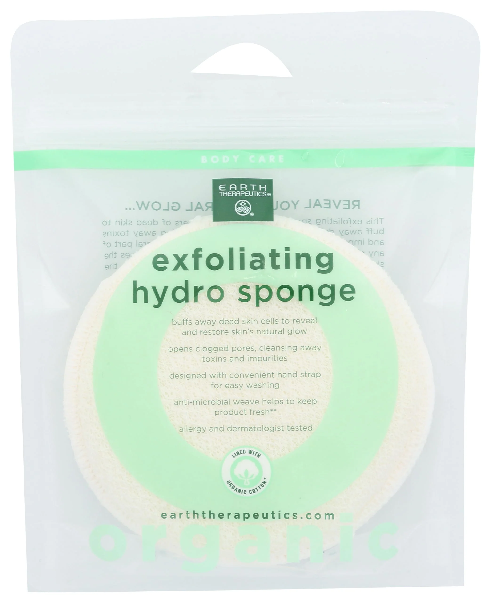 Efficient Organic Cotton Exfoliating Hydro Sponge Earth Therapeutics - 1 Pack Innovative