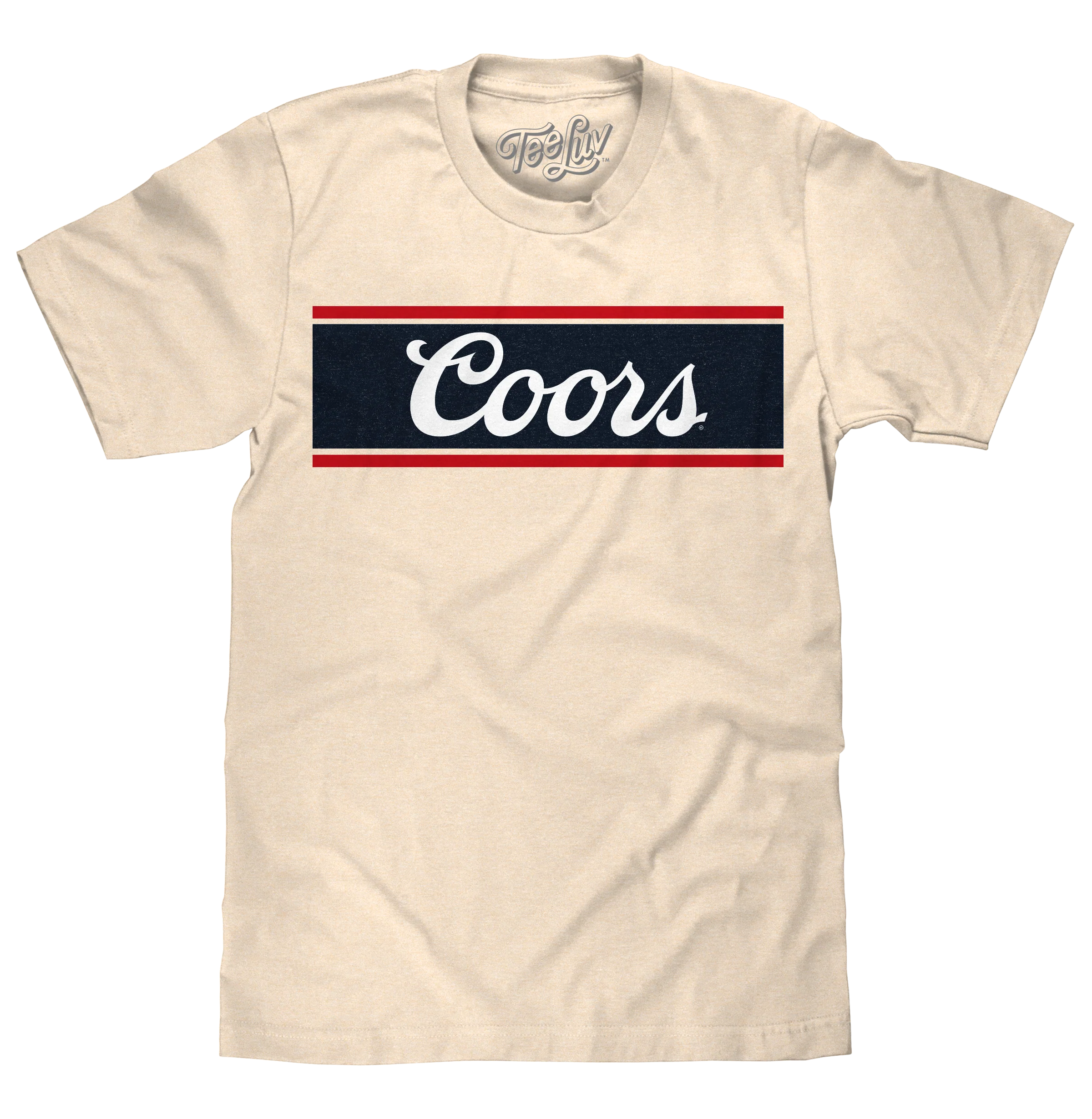 Breathable Coors Beer Logo T-Shirt - Cream Innovative