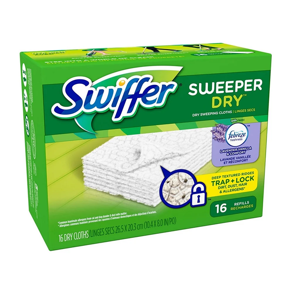 User-Friendly Swiffer Sweeper Dry Cloth Mop Refill Lavender Vanillaand And Comfort Scent 16 Ea Sustainable