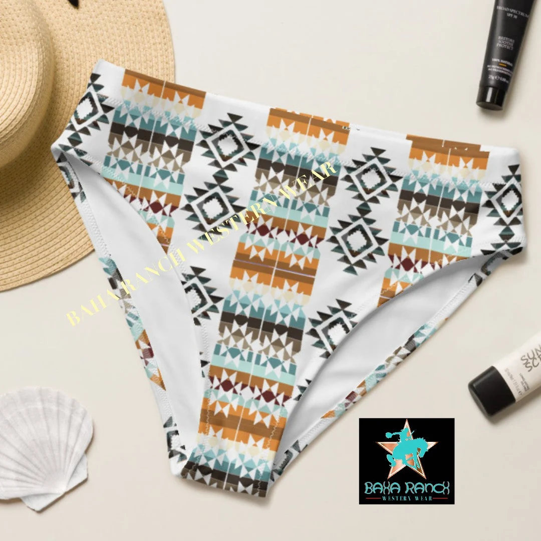 Detailed Yeehaw Aztec Print Bikini Bottom Professional