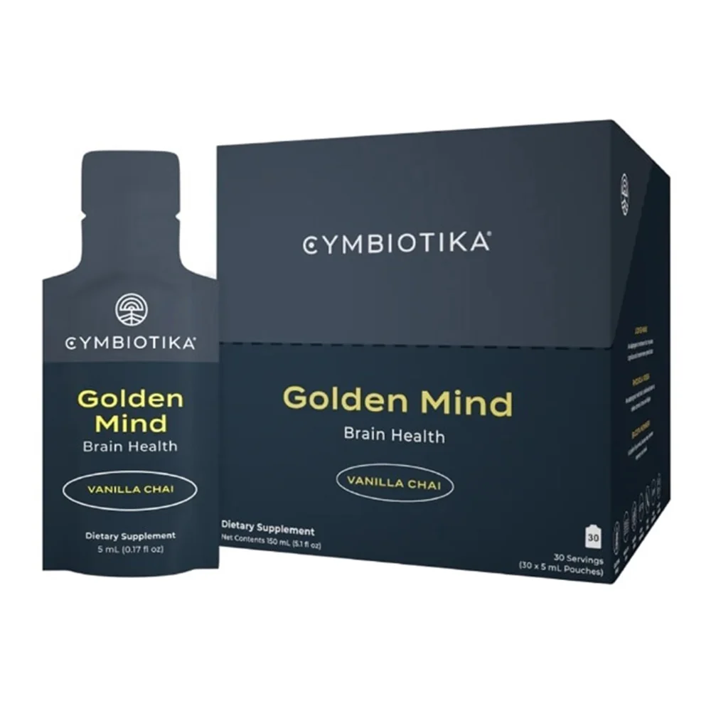 Flexible Cymbiotika Golden Mind Brain Health Vanilla Chai Boosts Cognitive Function and Calms Nervous System 30Ea Contemporary