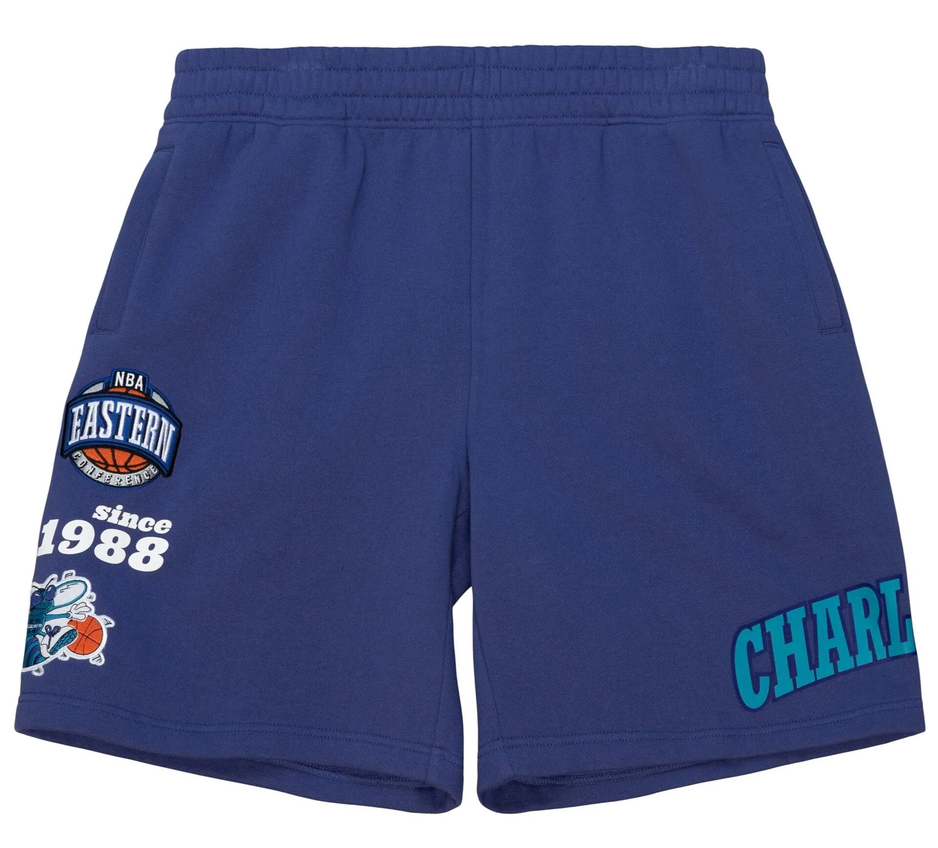 User-Friendly Mitchell Ness Men's NBA Team Origins Fleece Shorts Hornets Certified