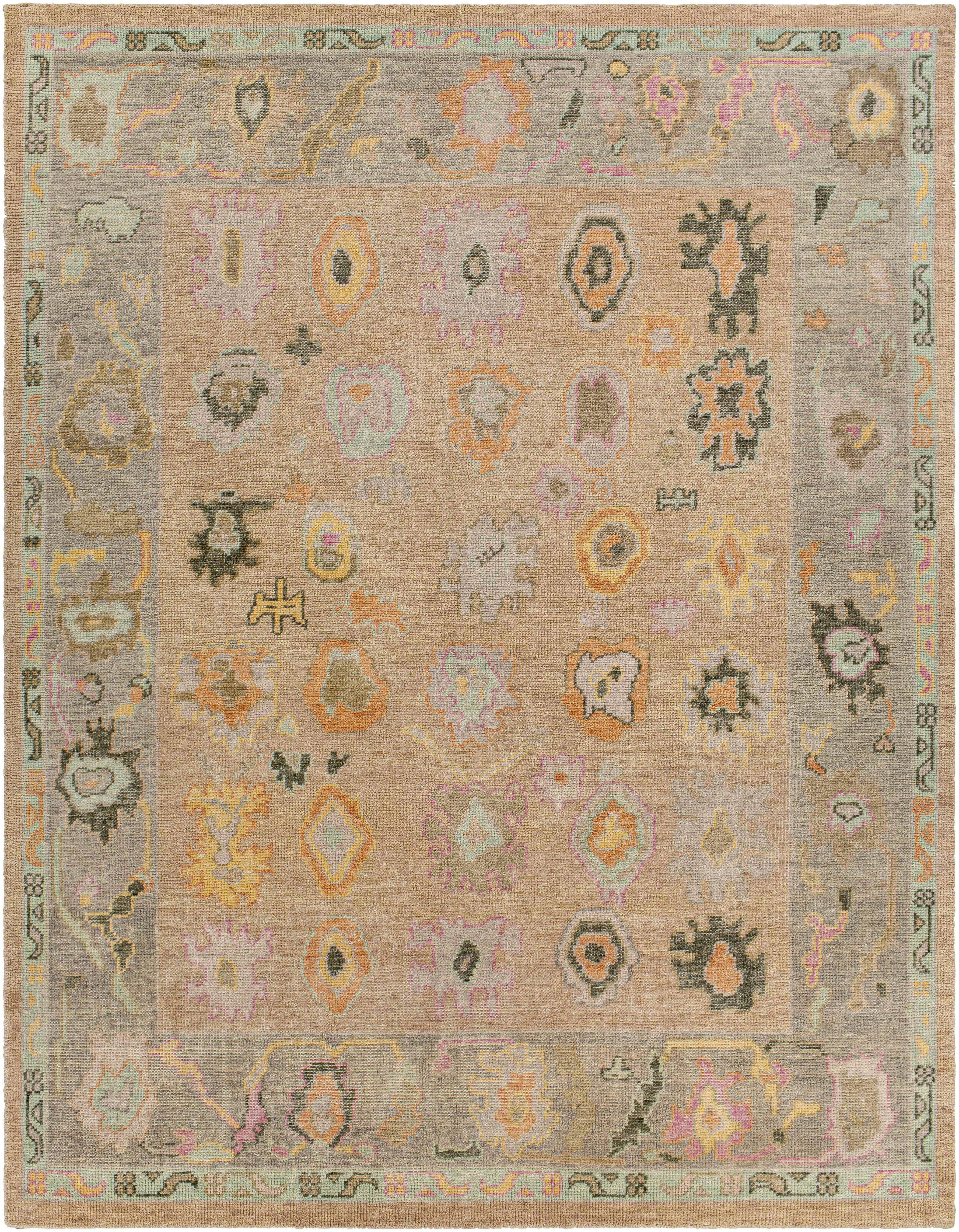 Sustainable Ina Hand Knotted Wool Cotton Area Rug - Environmentally Friendly