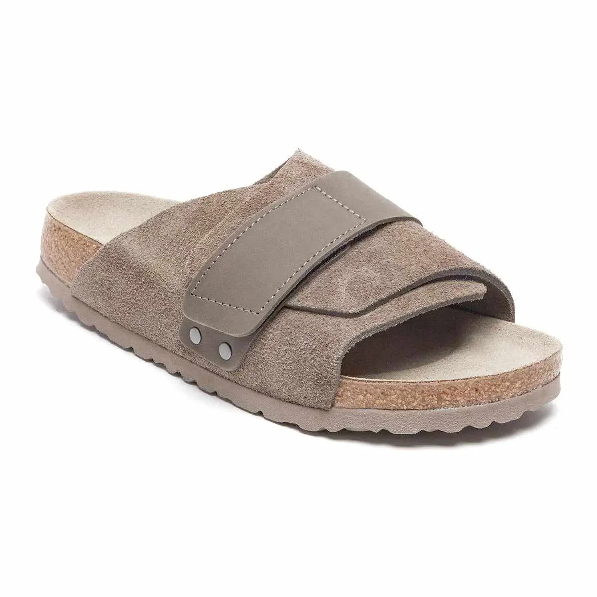 Recyclable Birkenstock Kyoto Suede Leather Concreate Grey Sandals Trusted