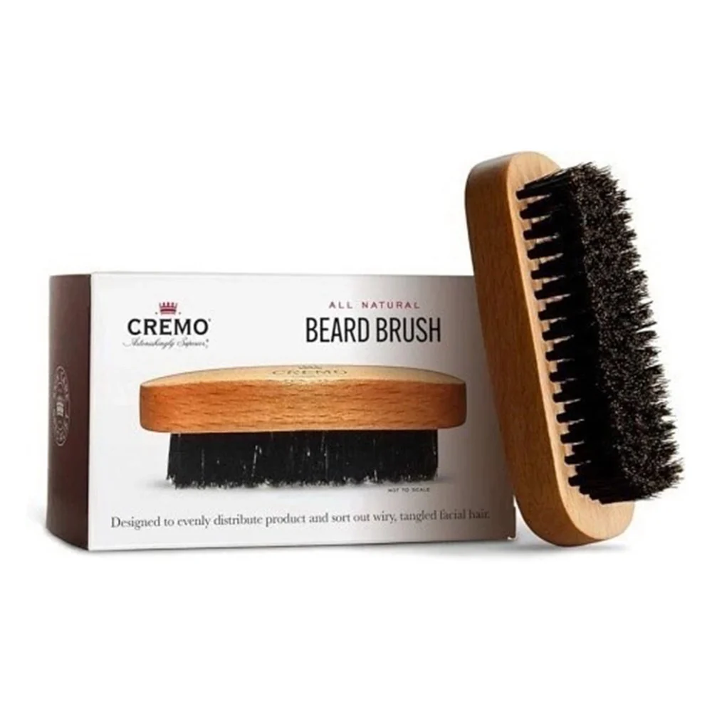 Safe Cremo Shaping and Styling Beard Brush with Wood Handle 1Ea Casual