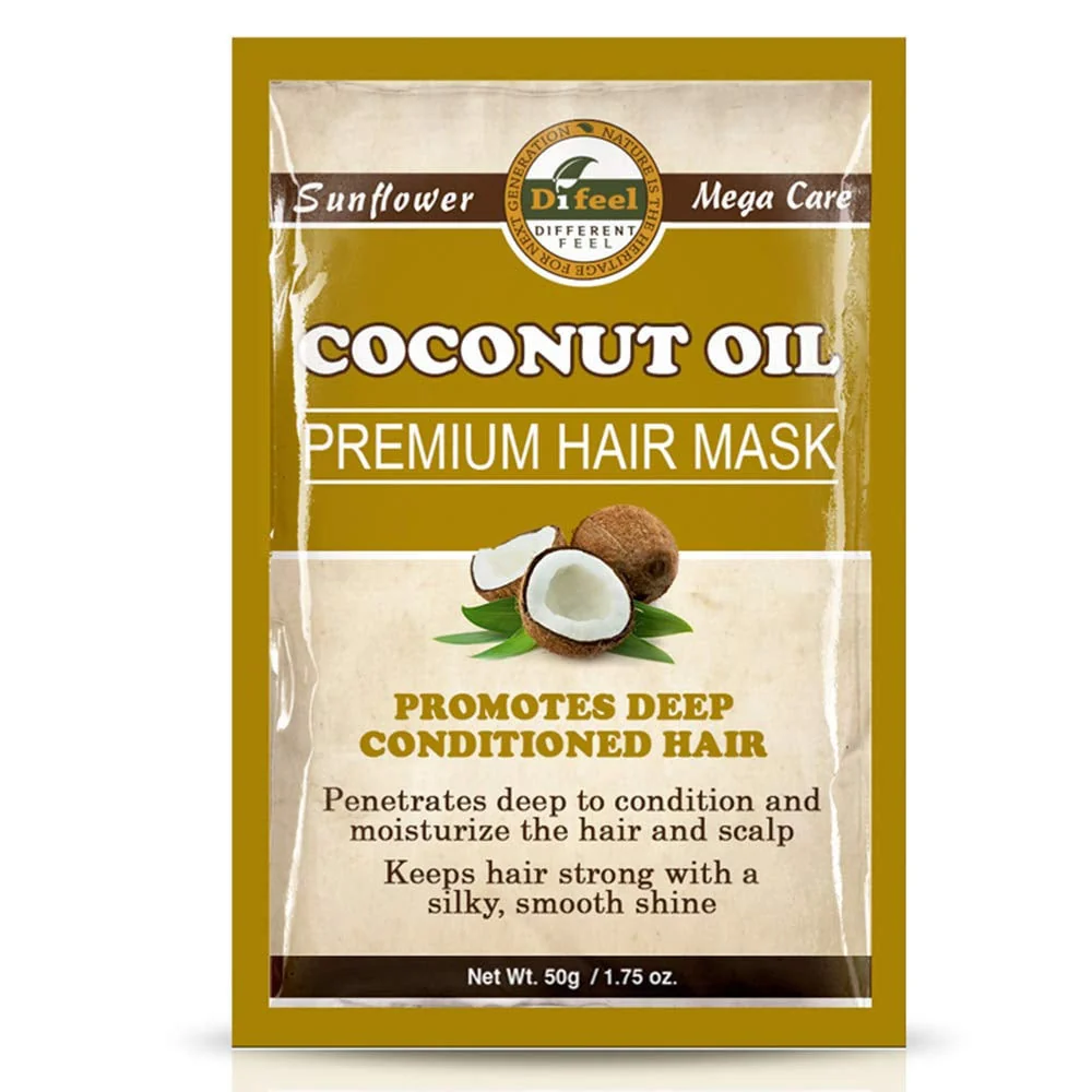 Verified Difeel Coconut Oil Premium Deep Conditioning Hair Mask 1.75 Oz Secure