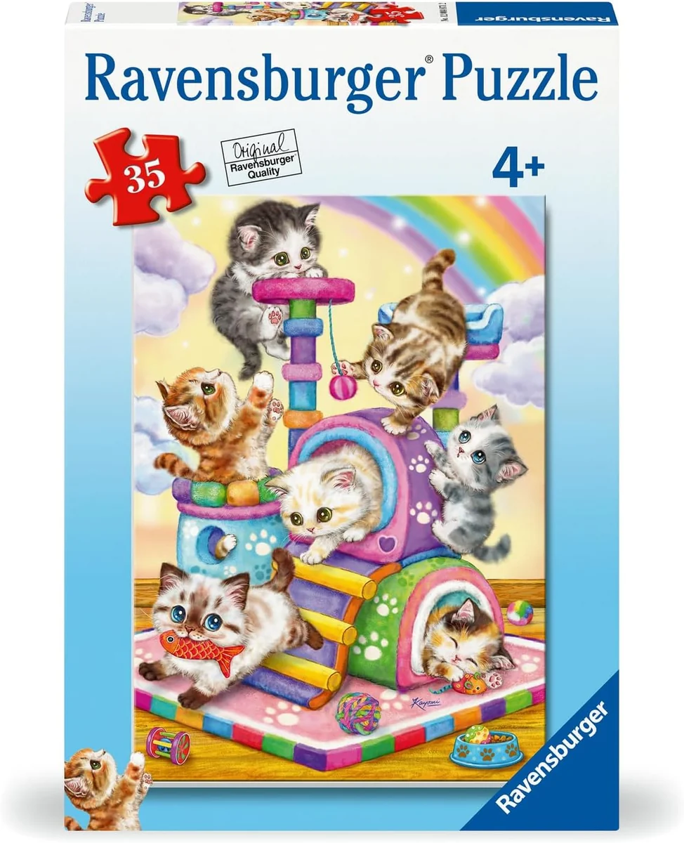 Effective 35pc Playful Purr Babies Puzzle Pure