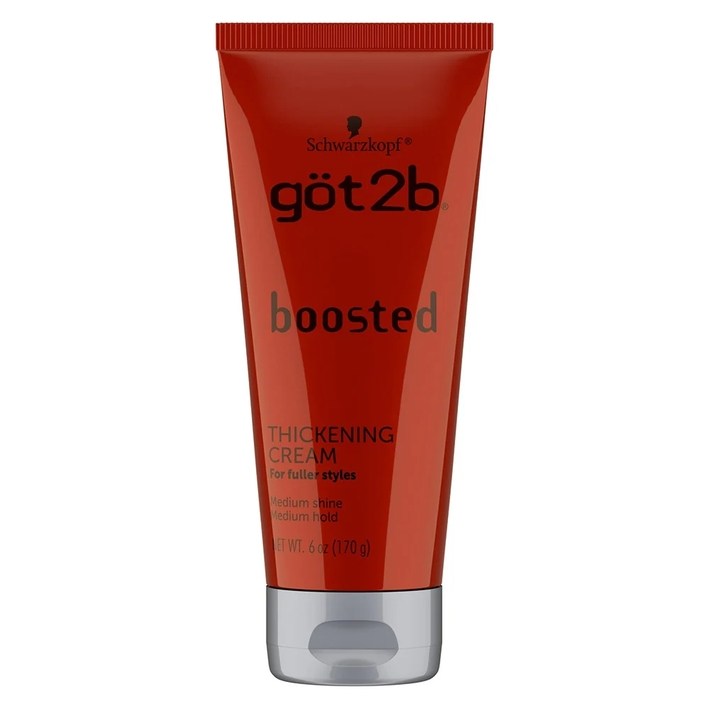 Unique Got2b Boosted Thickening Hair Cream for Fuller Styles 6Oz 170g Natural