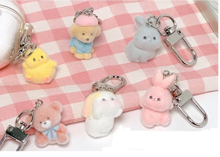 Secure Fluffy Animal Keyring Zipper Charm Exclusive