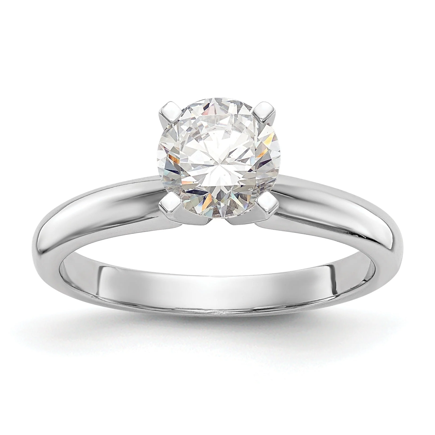 Effective 14k White Gold 3 4 carat Knife Edge Solitaire Ring Mounting Original Design