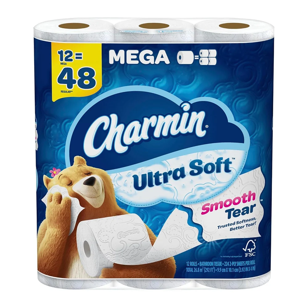 Trendy Charmin Softens Skin Clog-Safe Septic-Safe Ultra Soft Toilet Paper 12 Mega Rolls 224Ea Trusted