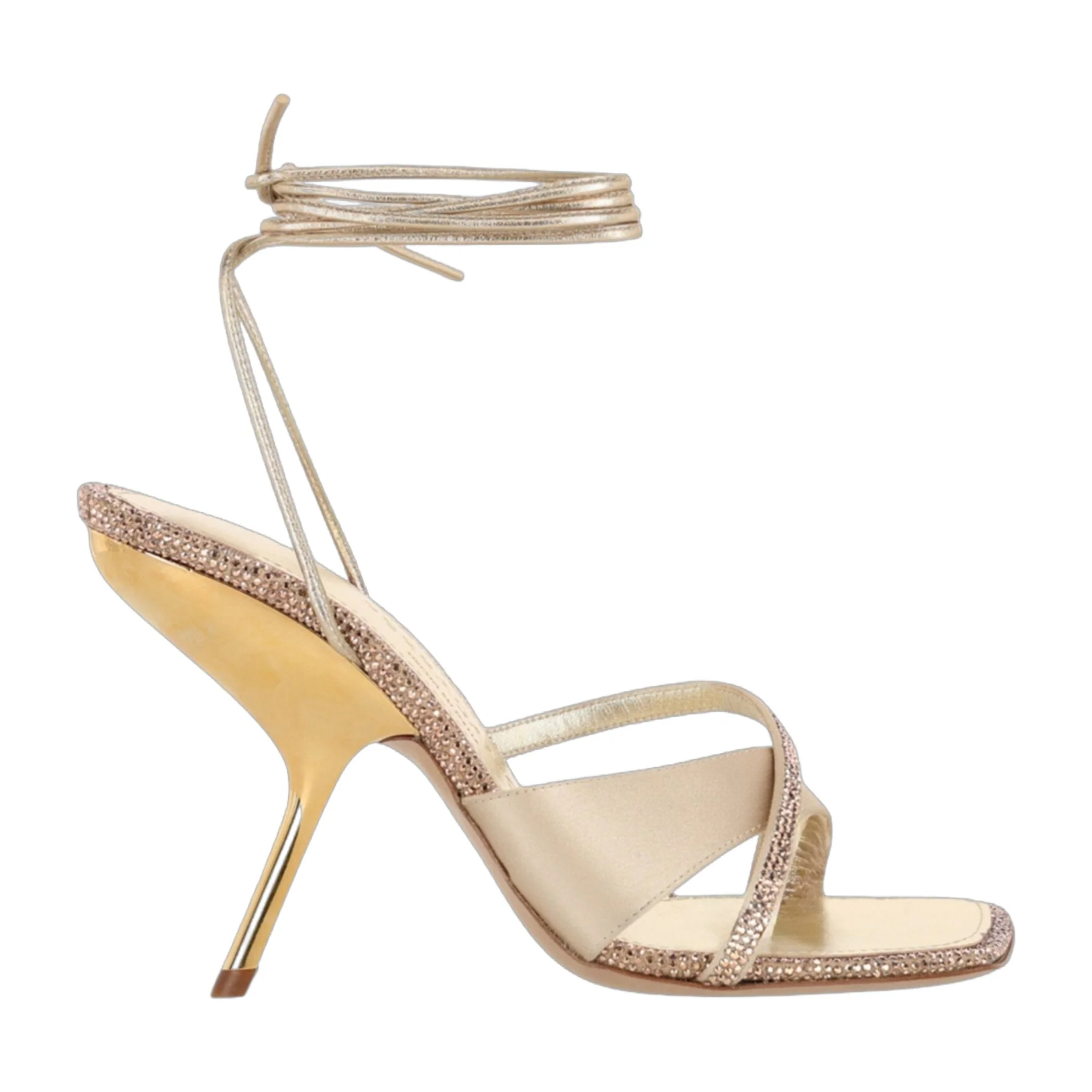 Traditional Ferragamo Allegra X5 Crystal Embellished Heels Pure
