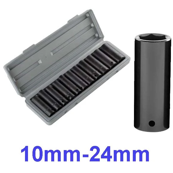 Sophisticated 1 2 Drive Deep Air Impact Socket Set Metric Carefully Designed