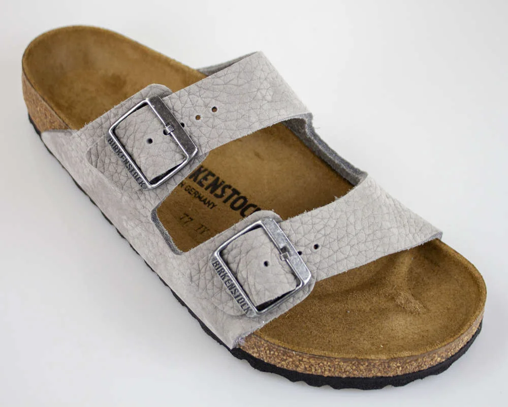 Specialty Birkenstock Arizona Nubuck Leather Desert Buck Whale Grey Sandals Sophisticated