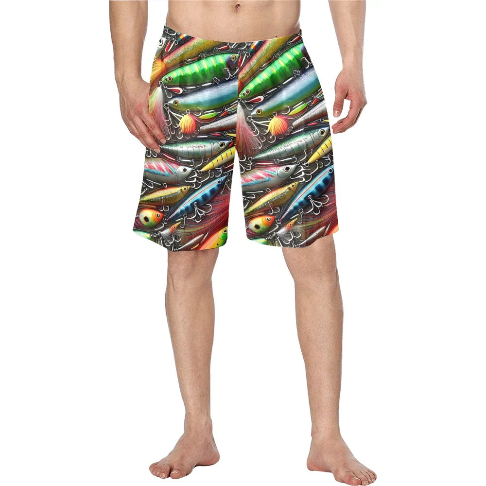 Secure Baha Ranch Men's Fishing Lures Beach Swim Shorts Contemporary