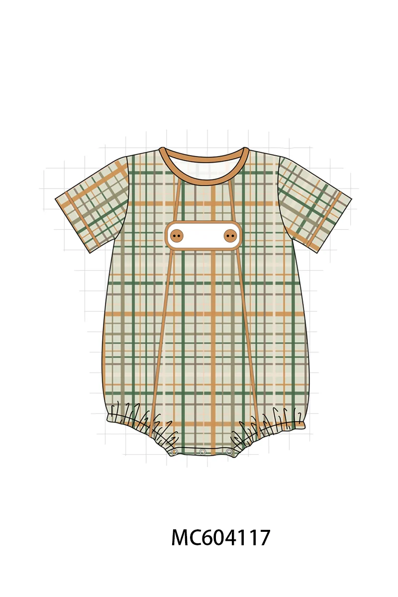 Sustainable Pumpkin Embroidery Plaid Bubble Environmentally Friendly