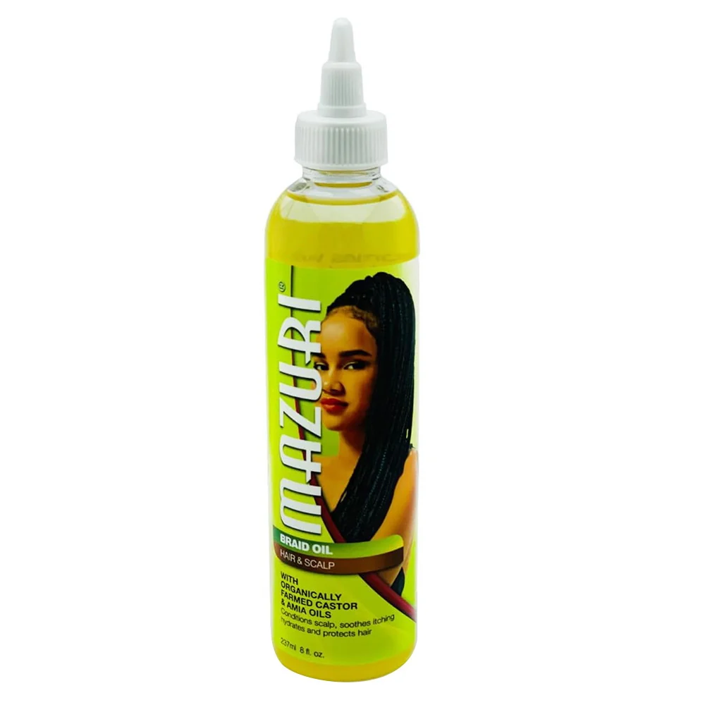 Authentic Mazuri Braid Oil for Hair and Scalp Soothes Itching 8Oz 237ml Top-Quality