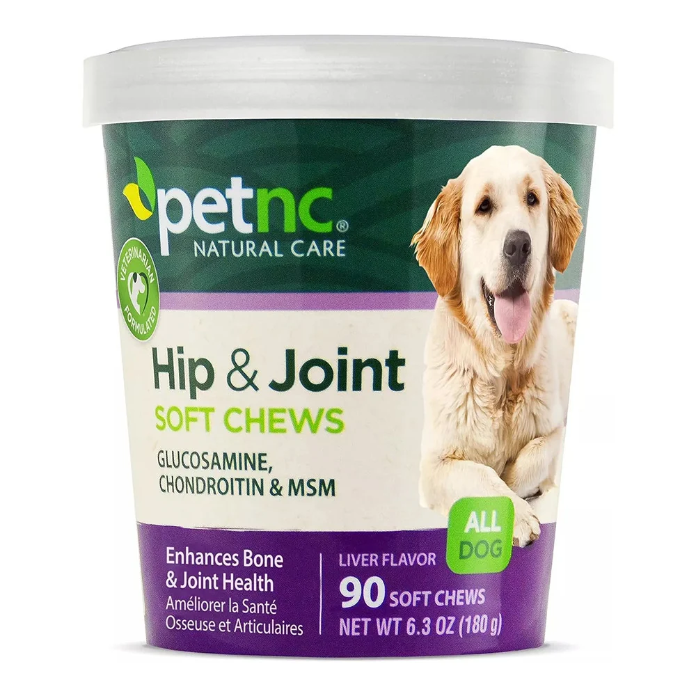 Organic PetNC Natural Care Hip and Joint Soft Chew For Dogs Liver Flavor 90 Ea 6.3 Oz World-Class