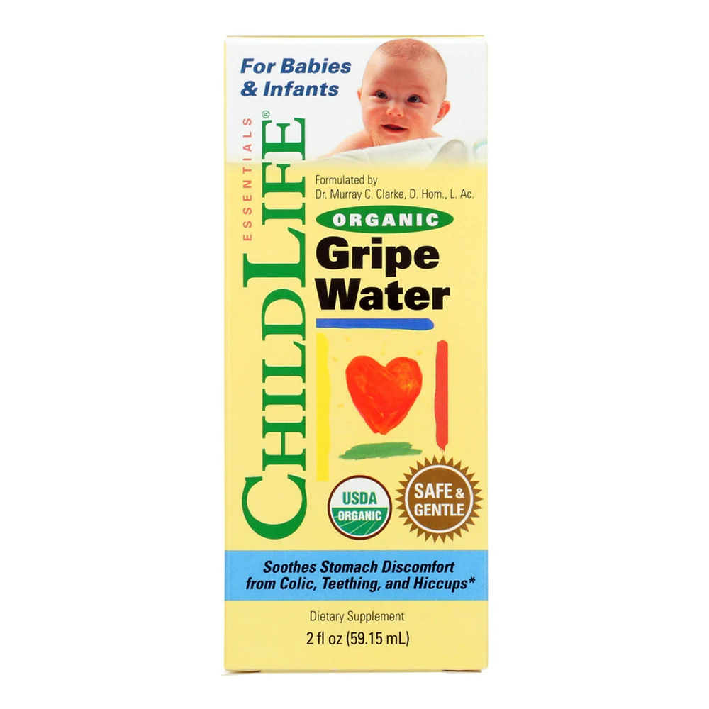 Artisan ChildLife Organic Gripe Water for Babies and Infants Liquid Herbal Supplement Soothing and Calming herbs for Bloating and Stomach Discomfort 2Oz 59ml Fine Crafted