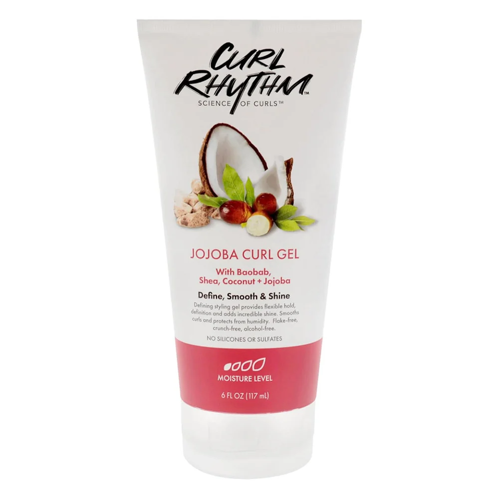 Versatile Curl Rhythm Jojoba Curl Gel with Shea and Coconut for Sulfate 6 Oz Long-Lasting