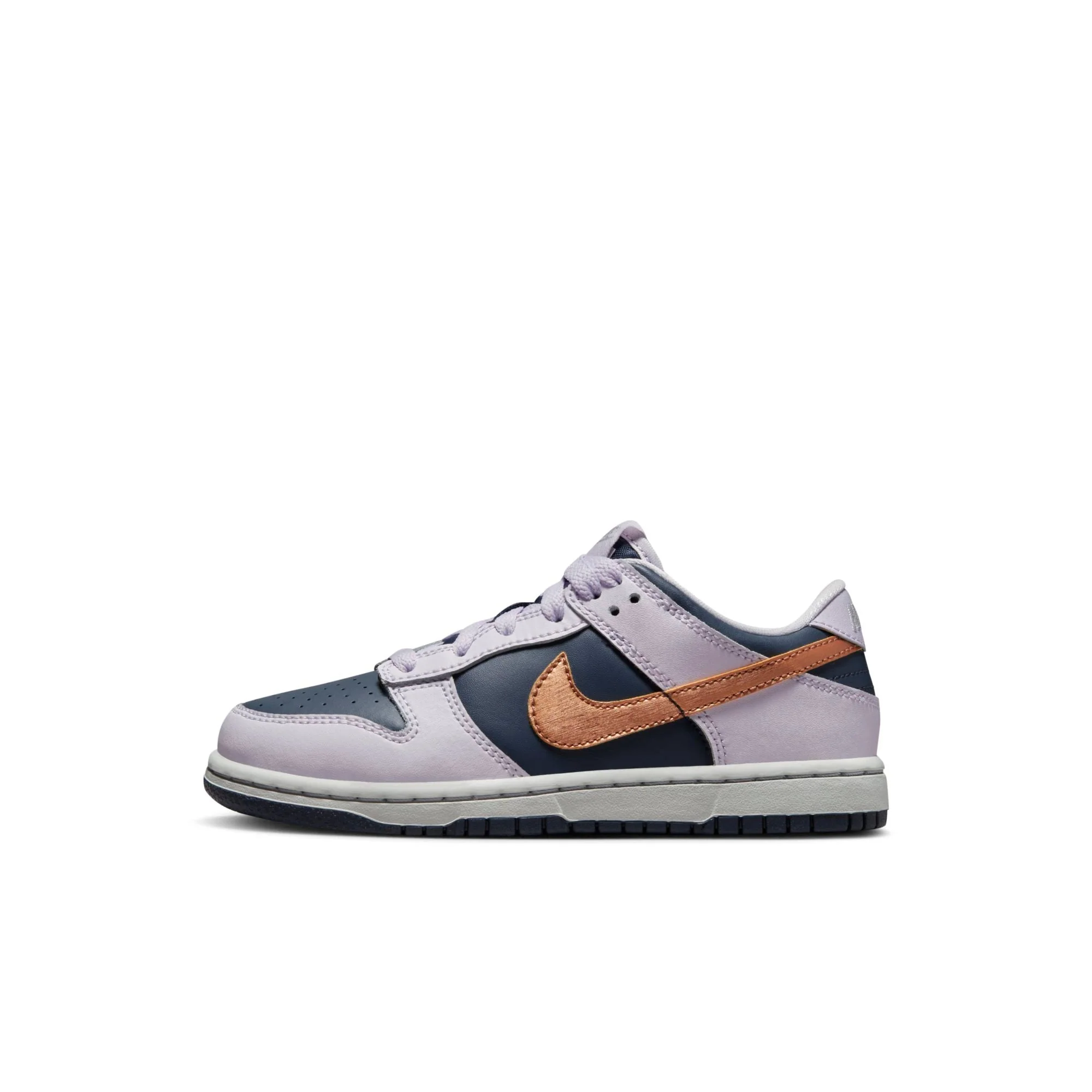Advanced Nike Preschool Dunk Low Se 'Copper Swoosh Ps' Sneakers Smooth