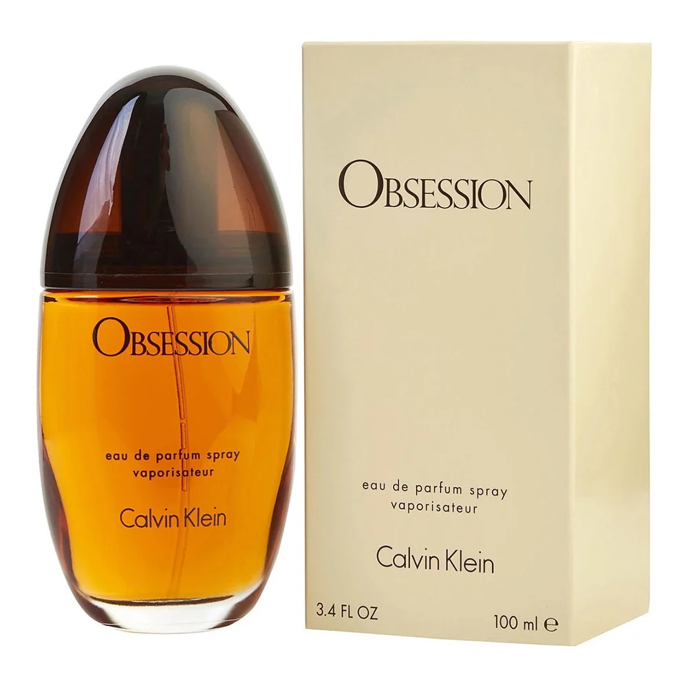 Authentic Obsession Calvin Klein Eau de Parfum Vaporisateur Spray Perfume for Women 3.4 Oz Practical