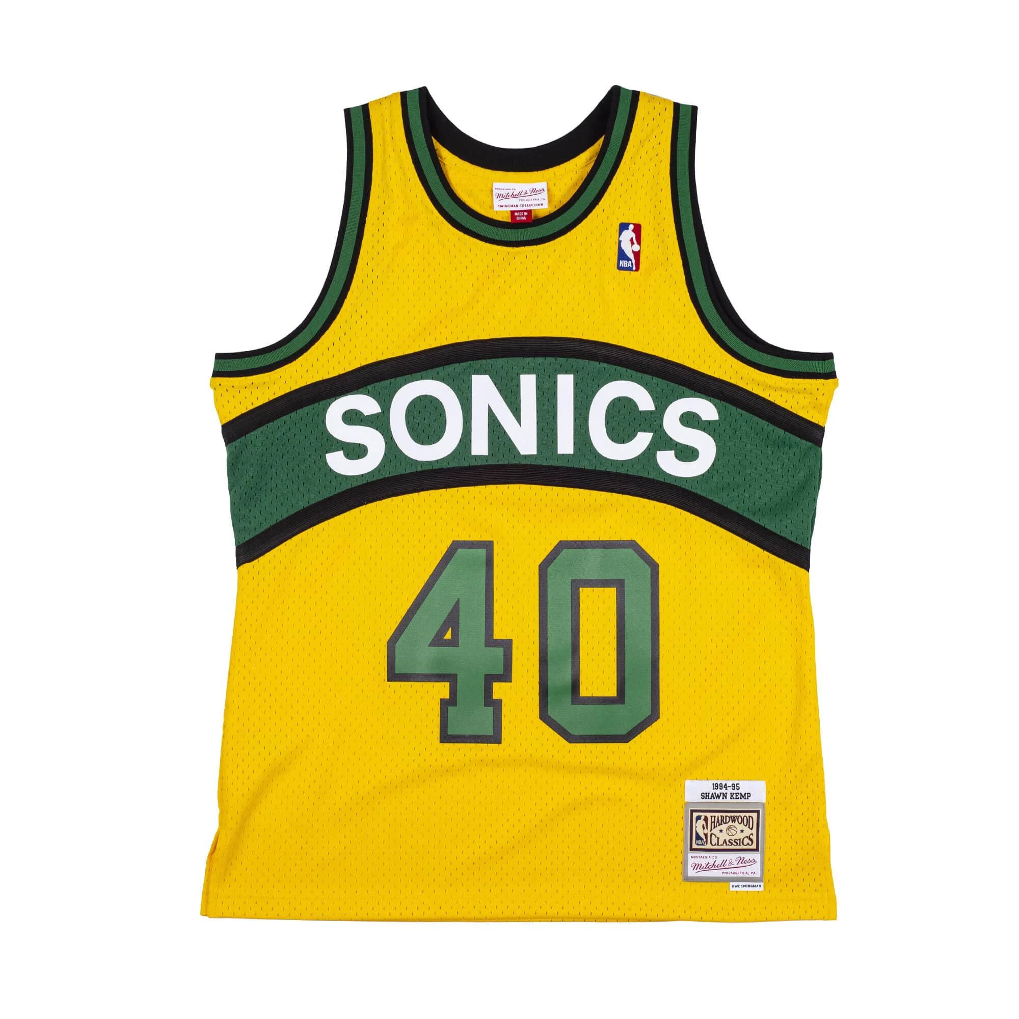 Excellent Mitchell Ness Men's NBA Reload Swingman Jersey Supersonics 1994 Shawn Kemp Jerseys Original