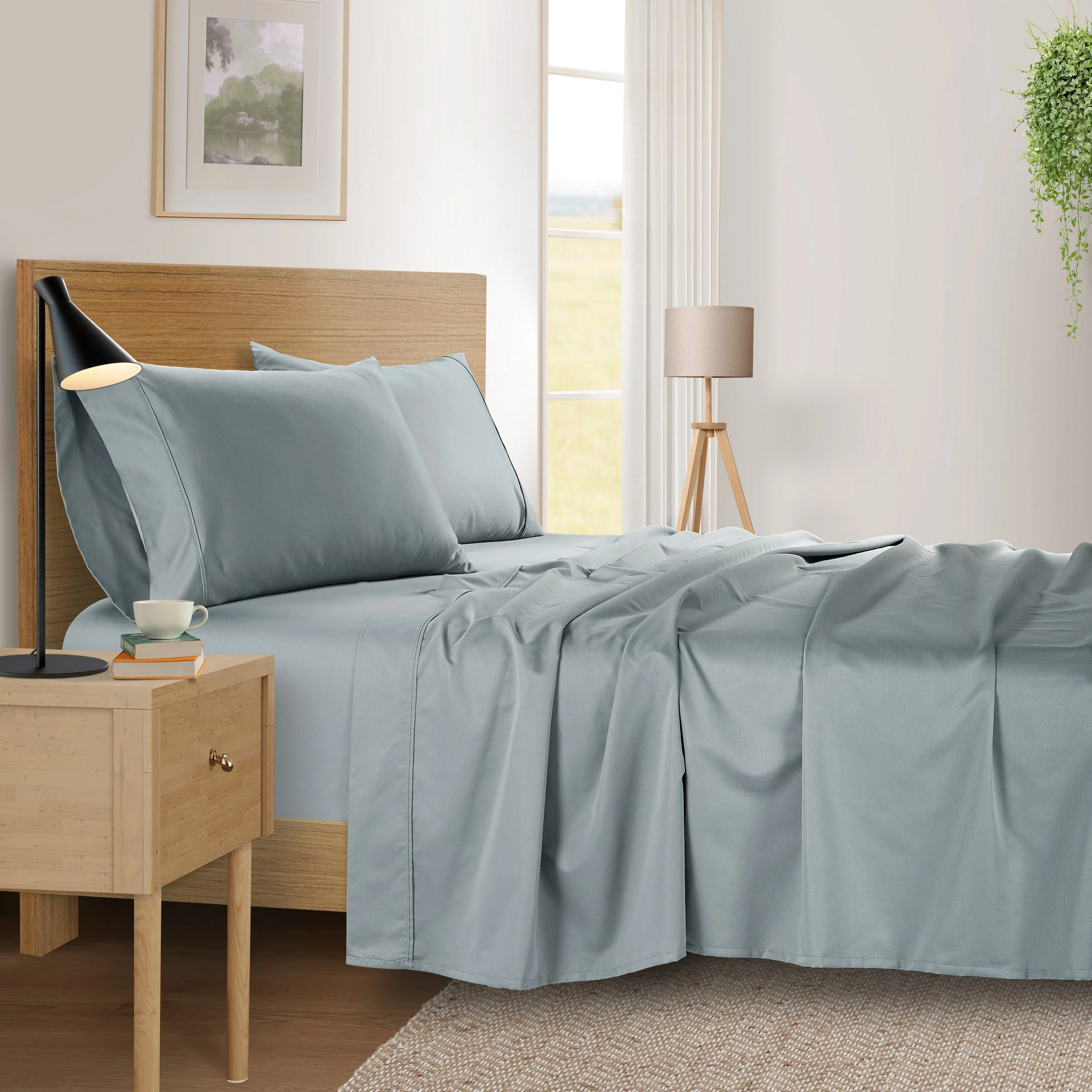 Authentic Kathy Ireland 500 Thread Count Tencel Cooling Cotton 4-Piece Sheet Set Fashionable