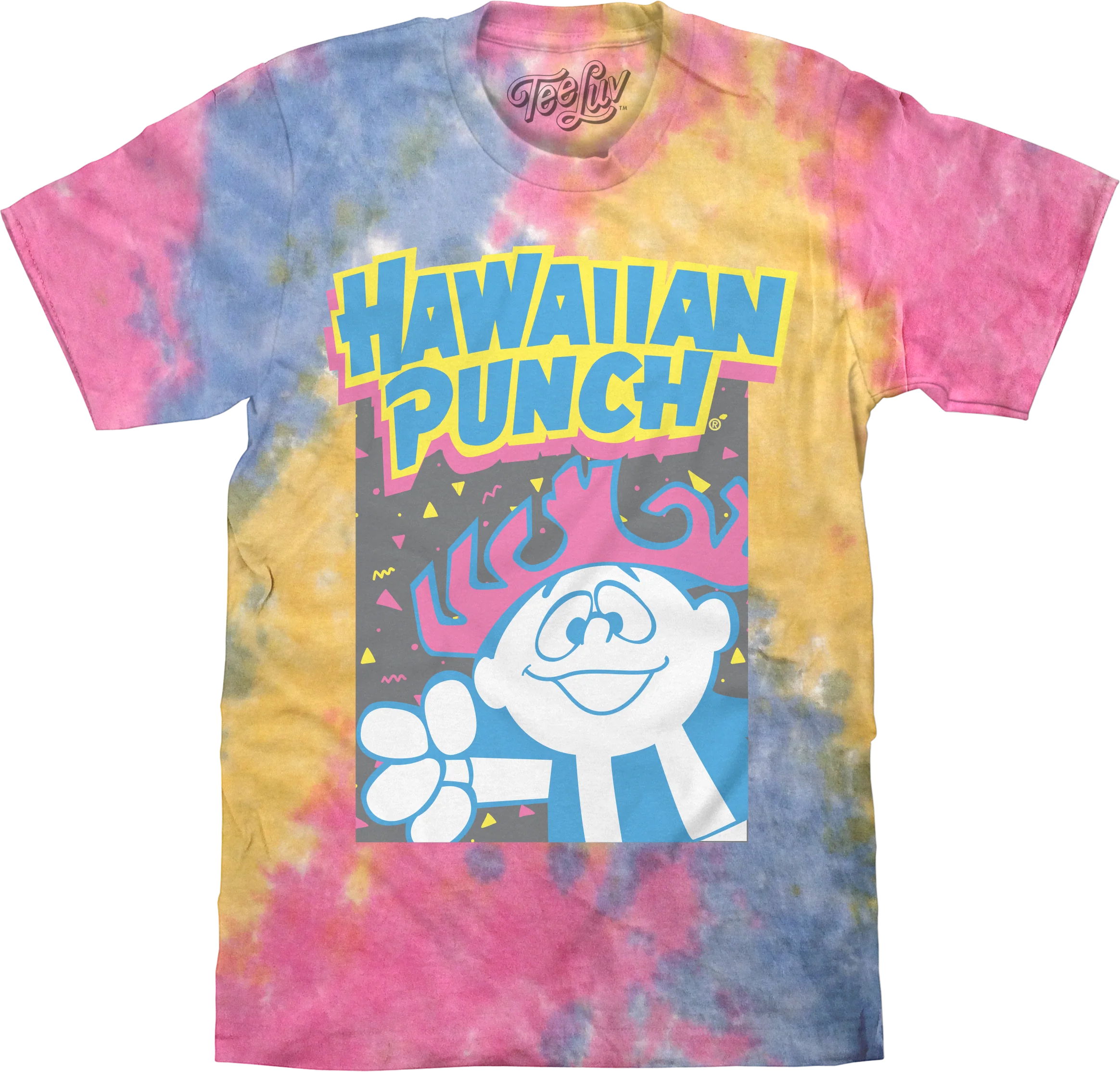 World-Class Retro Hawaiian Punch Tie Dye T-Shirt - Sherbert Tie Dye Top-Quality