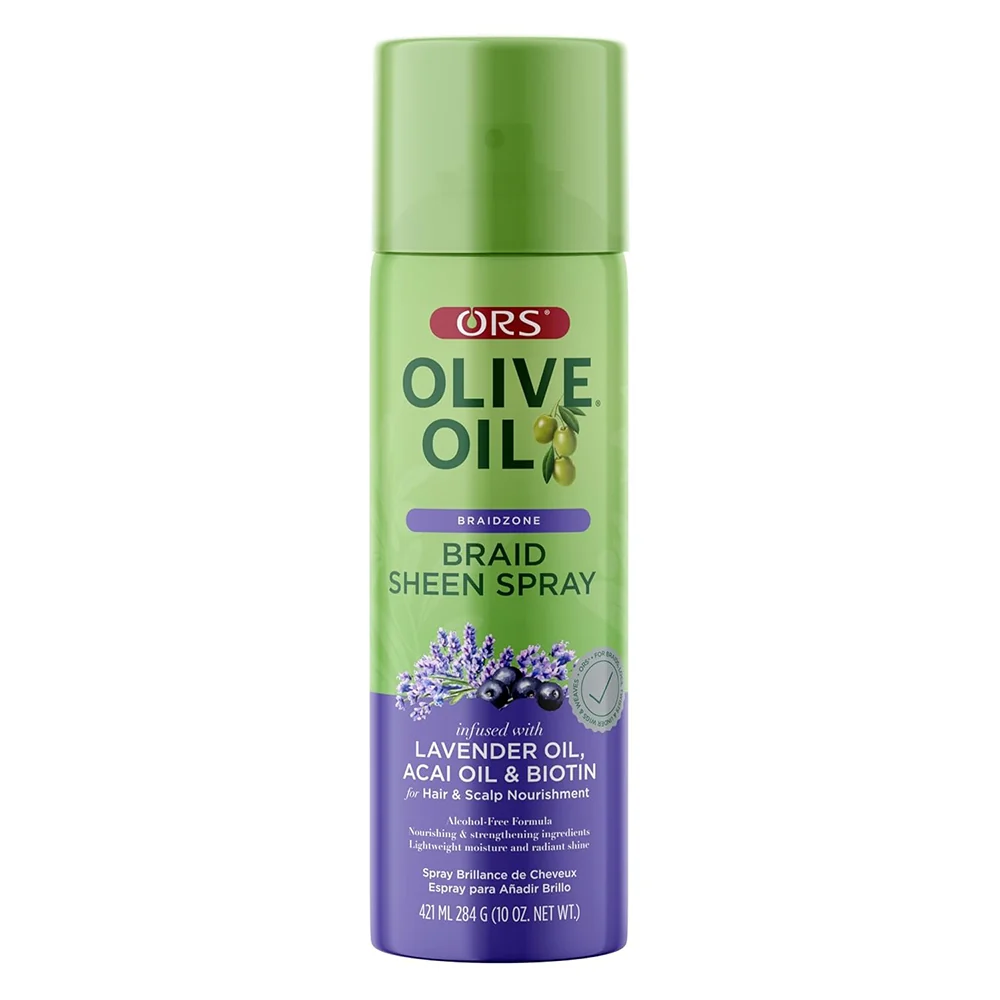 Enhanced Ors Olive Oil Braidzone Braid Sheen Spray with Lavender Acai and Biotin 10Oz 284g Superior