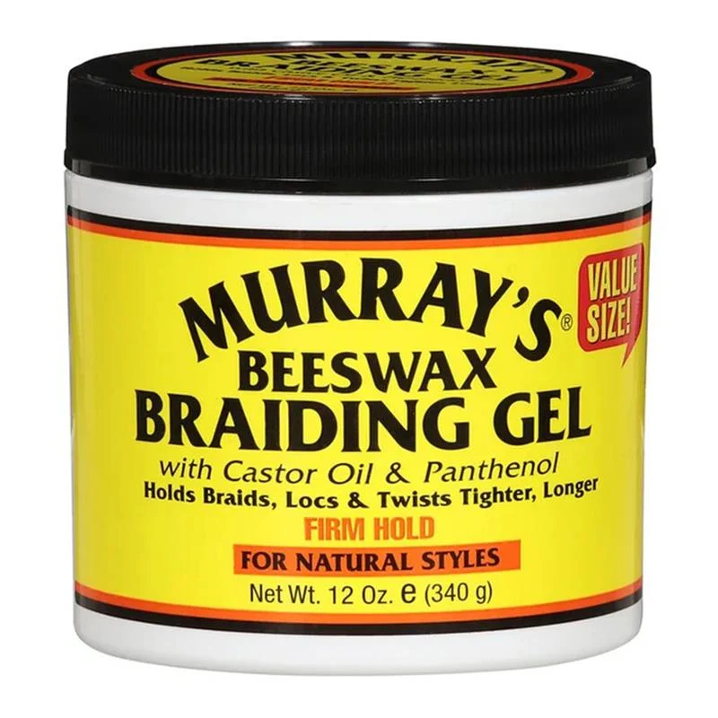 Unique Murrays Beeswax Braiding Gel for Natural Hair Styles 12Oz 340g Enhanced