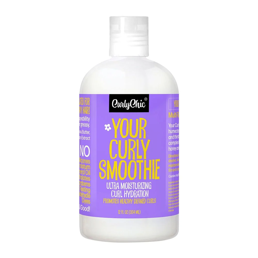Stylish Curly Chic Your Curly Smoothie Ultra Moisturizing Curl Hydration for Deep Moisture and Curl Definition 12Oz 354ml Responsible