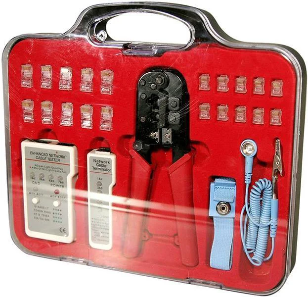 Comfortable Network Cable Crimp Tool Kit Professional