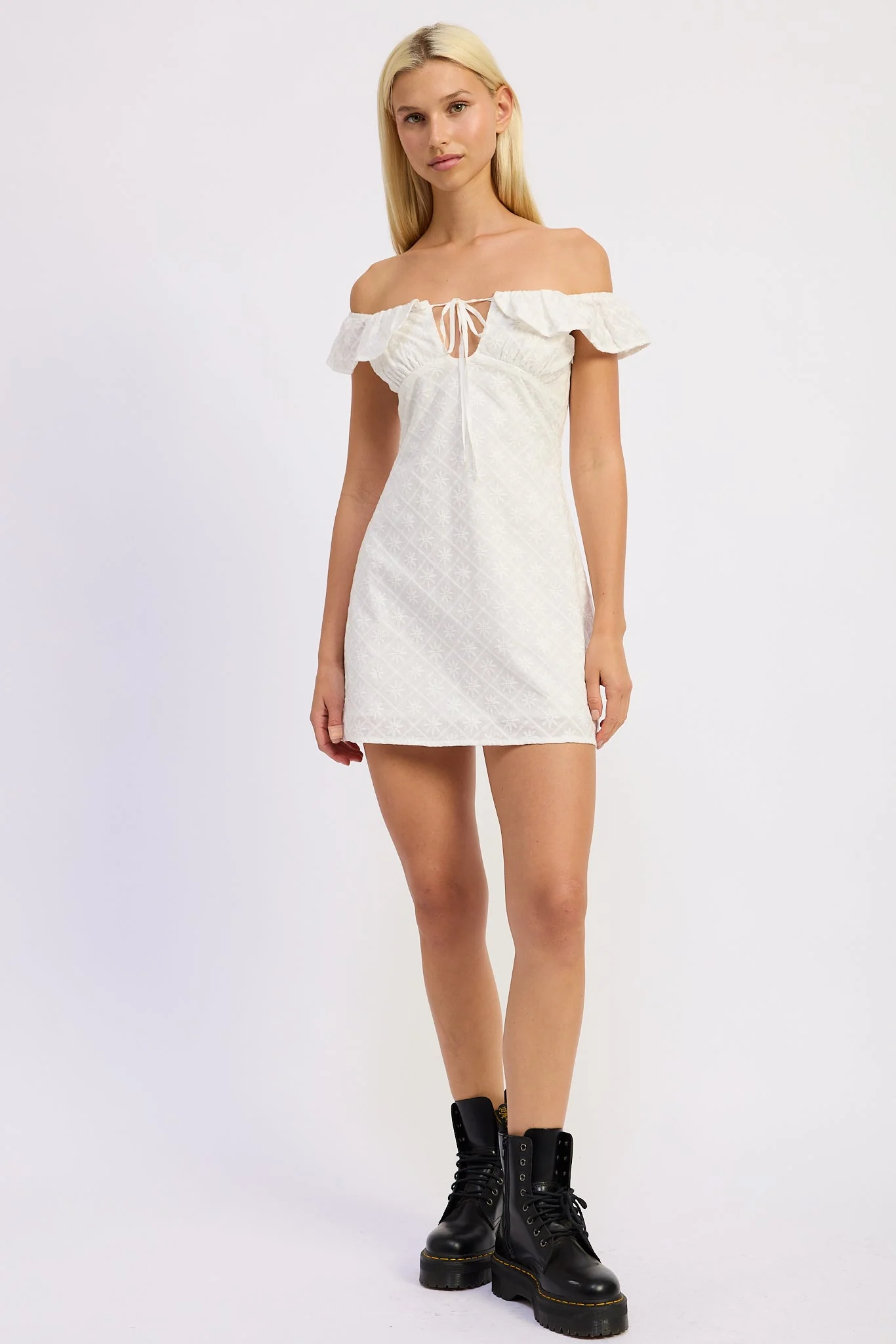 Versatile Grace Mini Off Shoulder Dress Soft