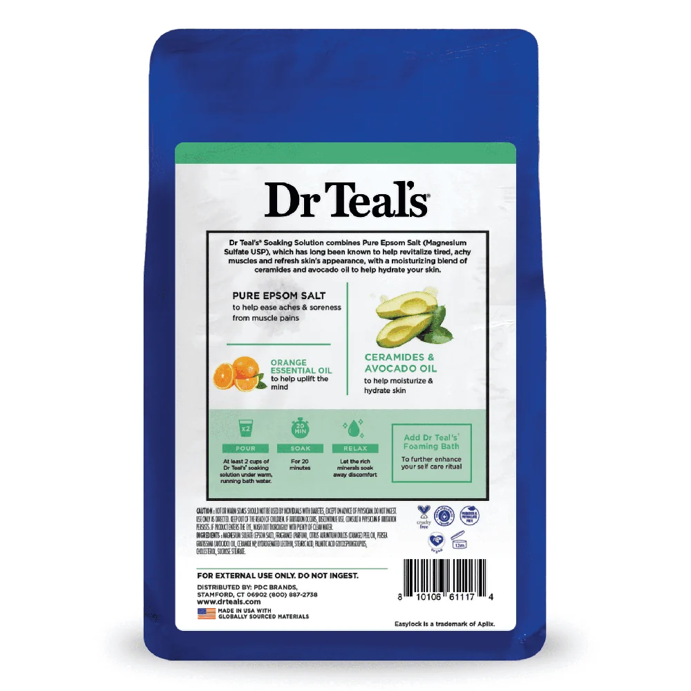 Comfortable Dr Teals Pure Epsom Salt Glow and Hydrate Exfoliates and Moisturizes Skin 3lb 1.36kg Crafted