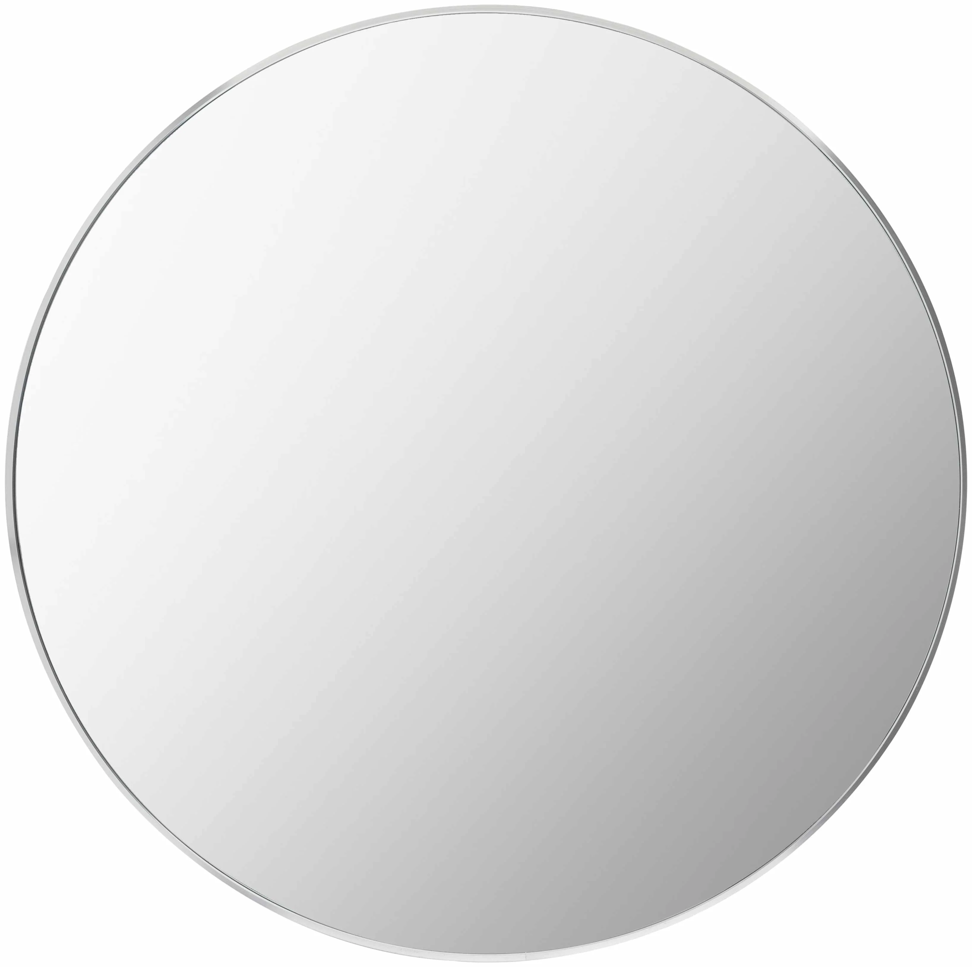 Trusted Pontalina Round Silver Gray Mirror Detailed