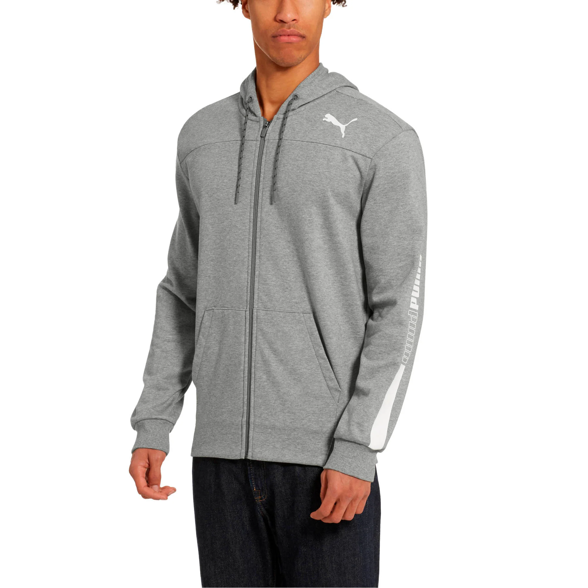 Comfortable Puma Men's Modern Sports Hooded Sweat Jacket Jackets Green