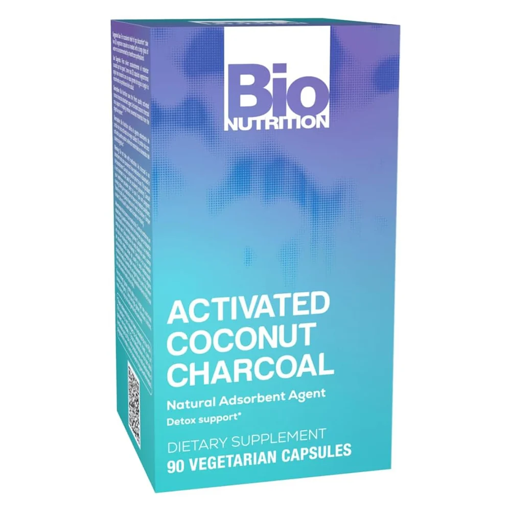 Certified Bio Nutrition Activated Charcoal Dietary Supplement Vegetarian Capsules 90Ea Refined
