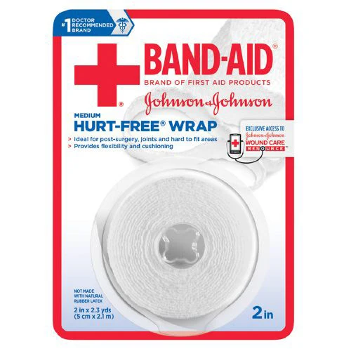 Relaxed Johnson And Johnson Band Aid Hurt Wrap Medium 2 Inch X 2.3 Yards - 1 Ea Professional