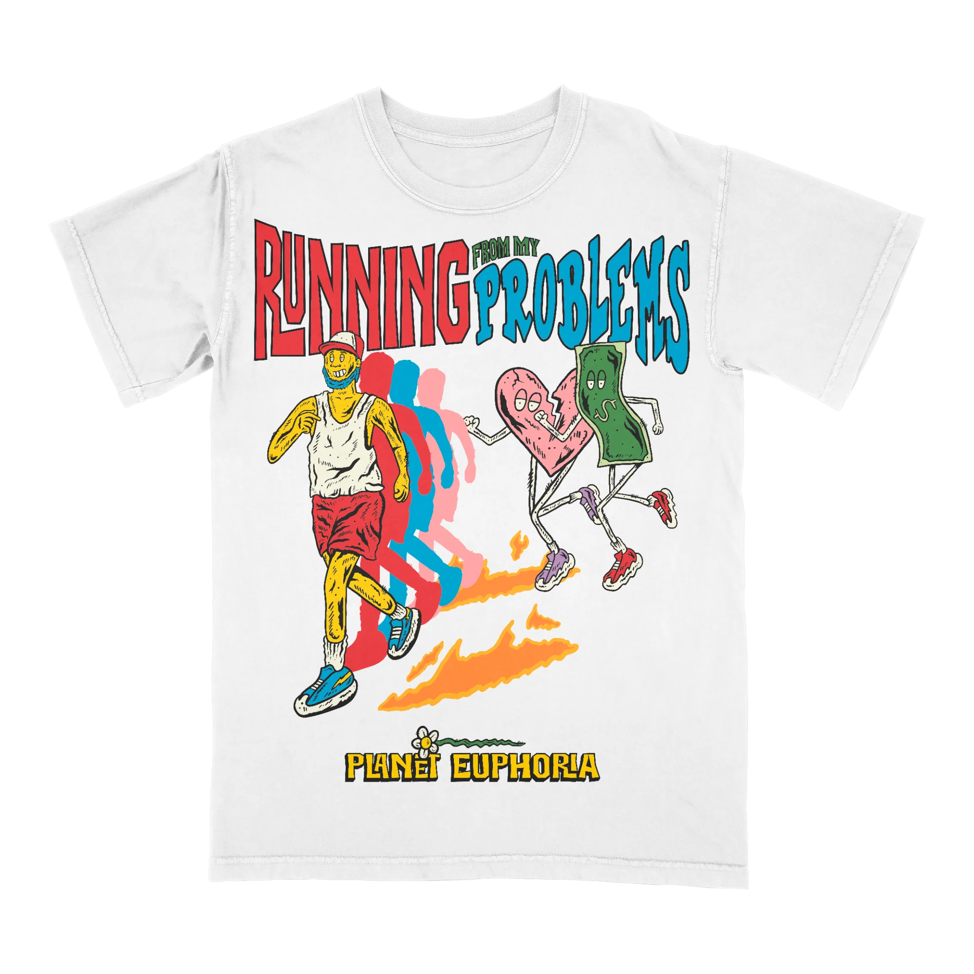 Selected Running From My Problems Limited Edition Graphic T-Shirt Exclusive
