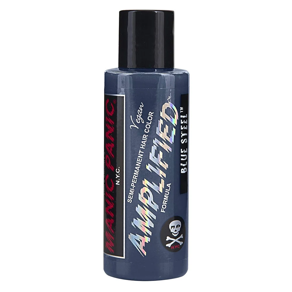 Excellent Manic Panic Amplified Formula Hair Color Blue Steel Vibrant Semi Permanent Hair Dye 4Oz 118ml Practical