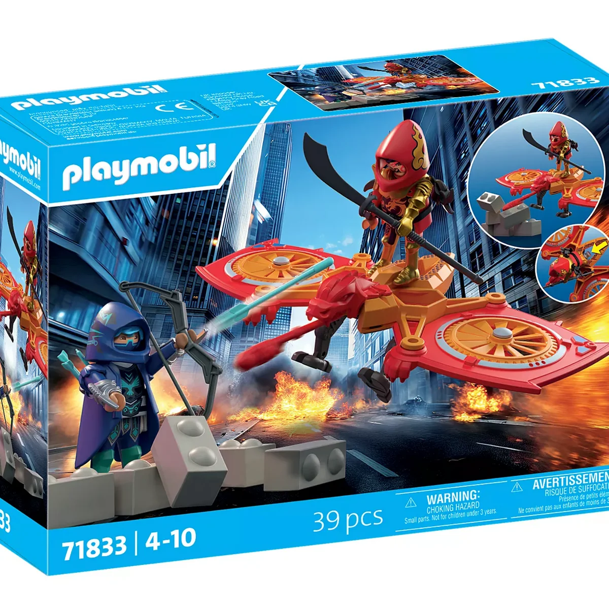 Reusable Heroes Hero Drone Fight with Evil Ninja Authentic
