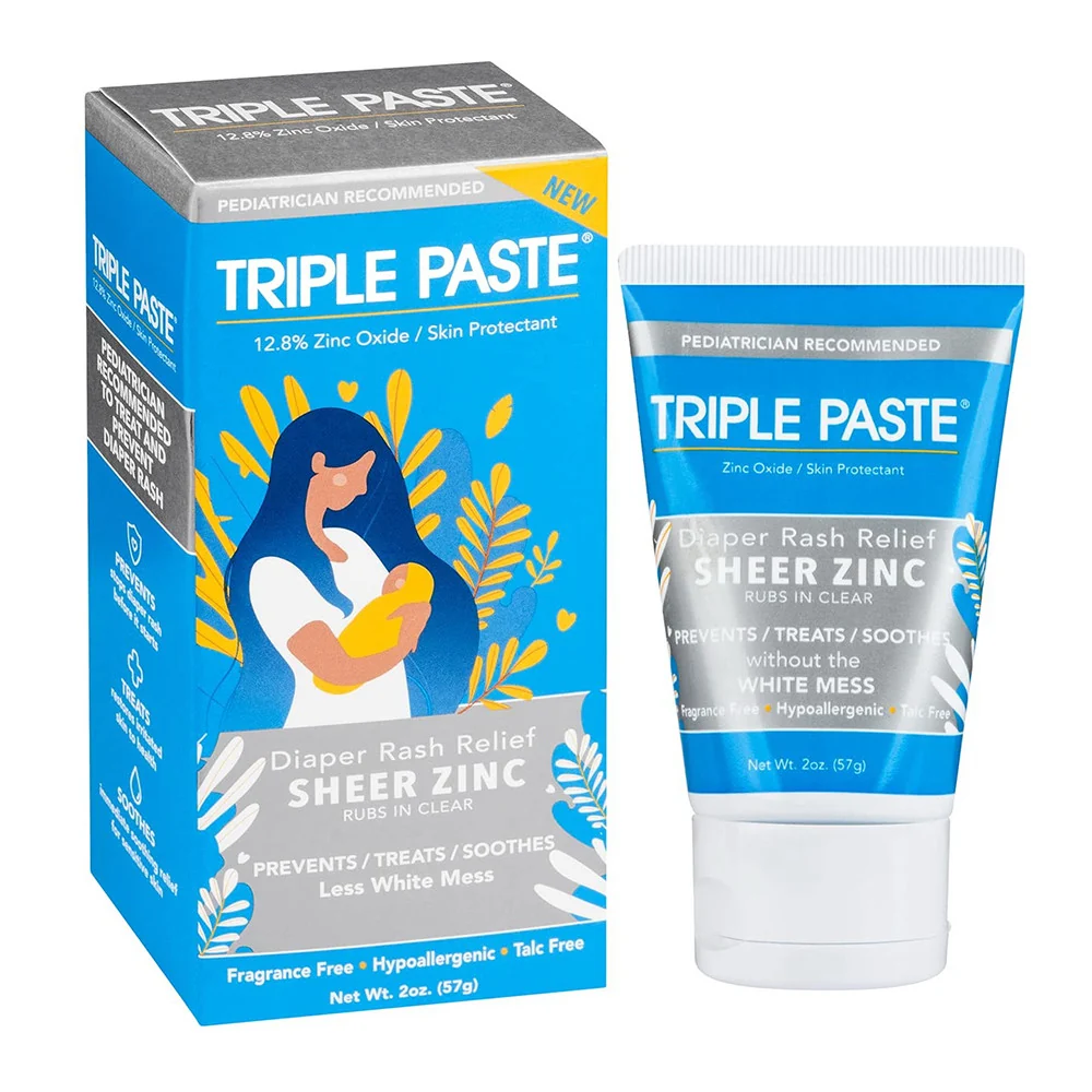 High-Performance Triple Paste Diaper Rash Relief Sheer Zinc 2 Oz Specialty