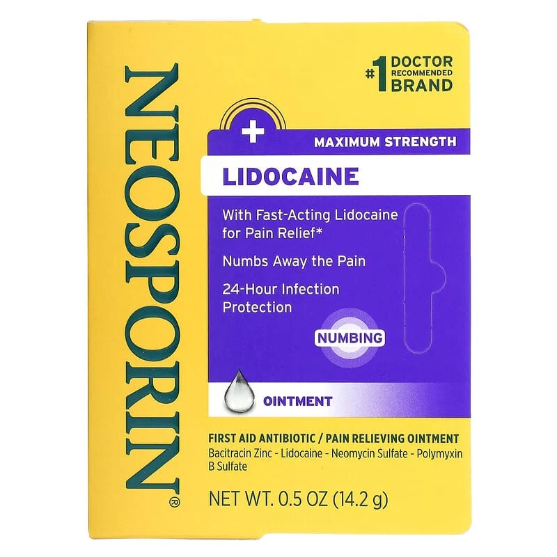 Effective Neosporin Lidocaine Maximum Strength Pain Relieving Antibiotic Ointment 0.5 Oz Dependable