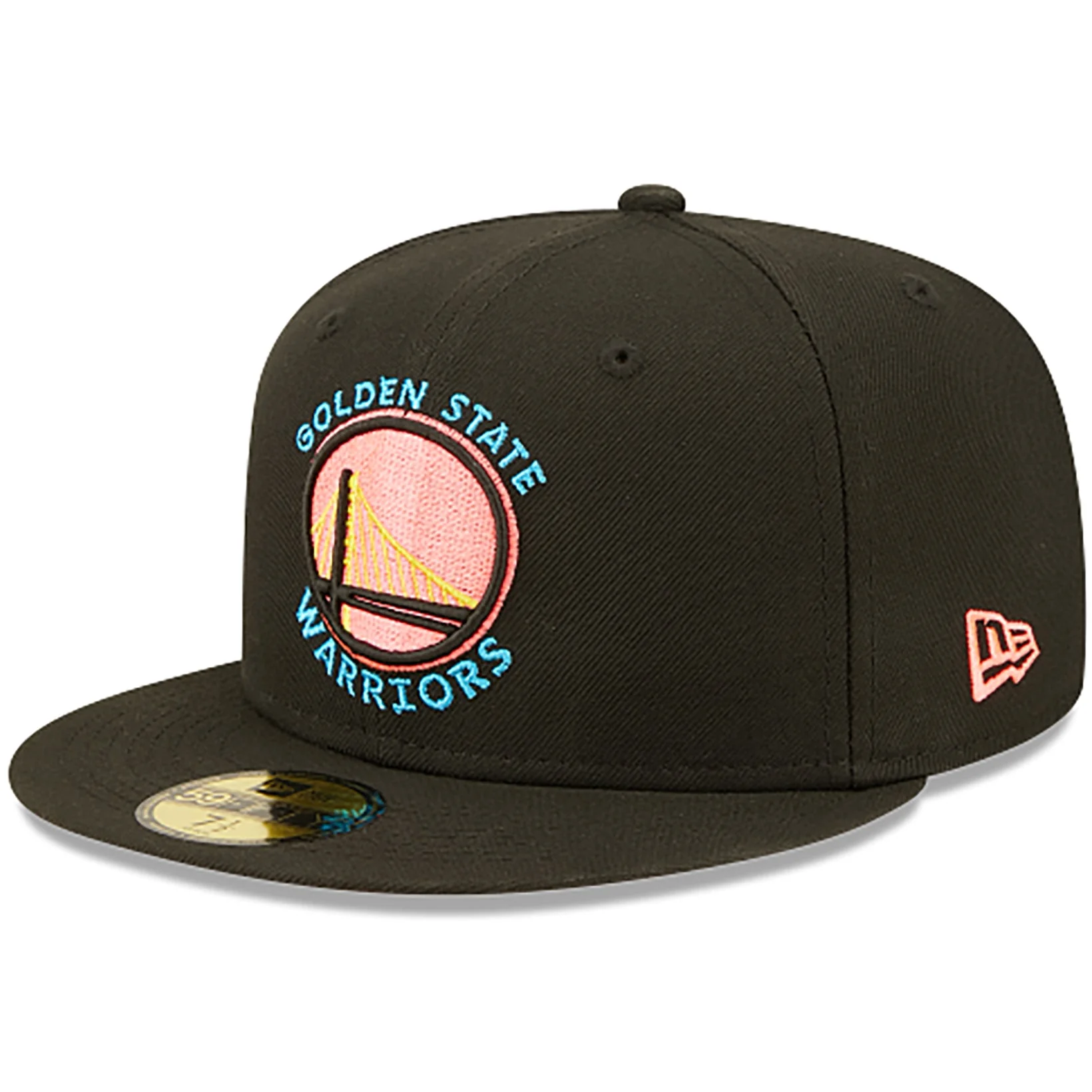 Quality New Era Men's NBA 5950 Pink Glow Fitted Warriors Genuine