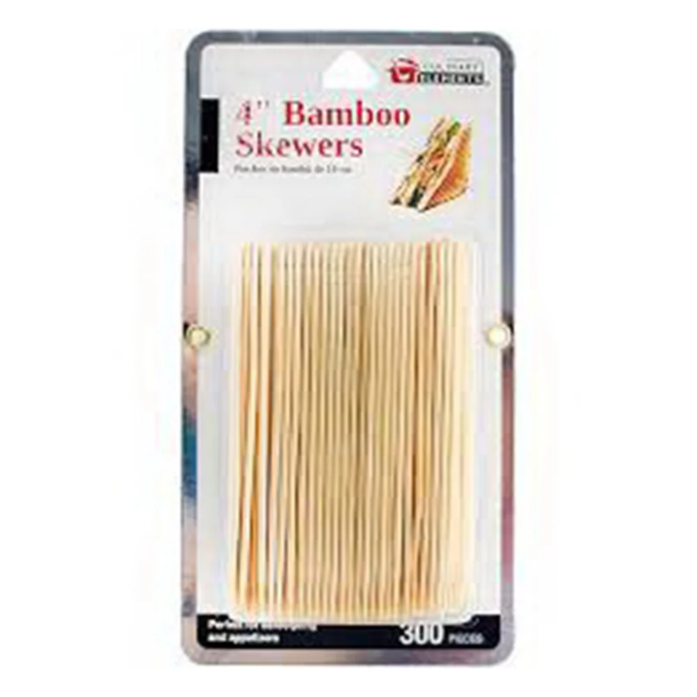 Functional Bradshaw Skewers Bamboo Natural Toothpicks 4 Inch 300Ea High-Grade